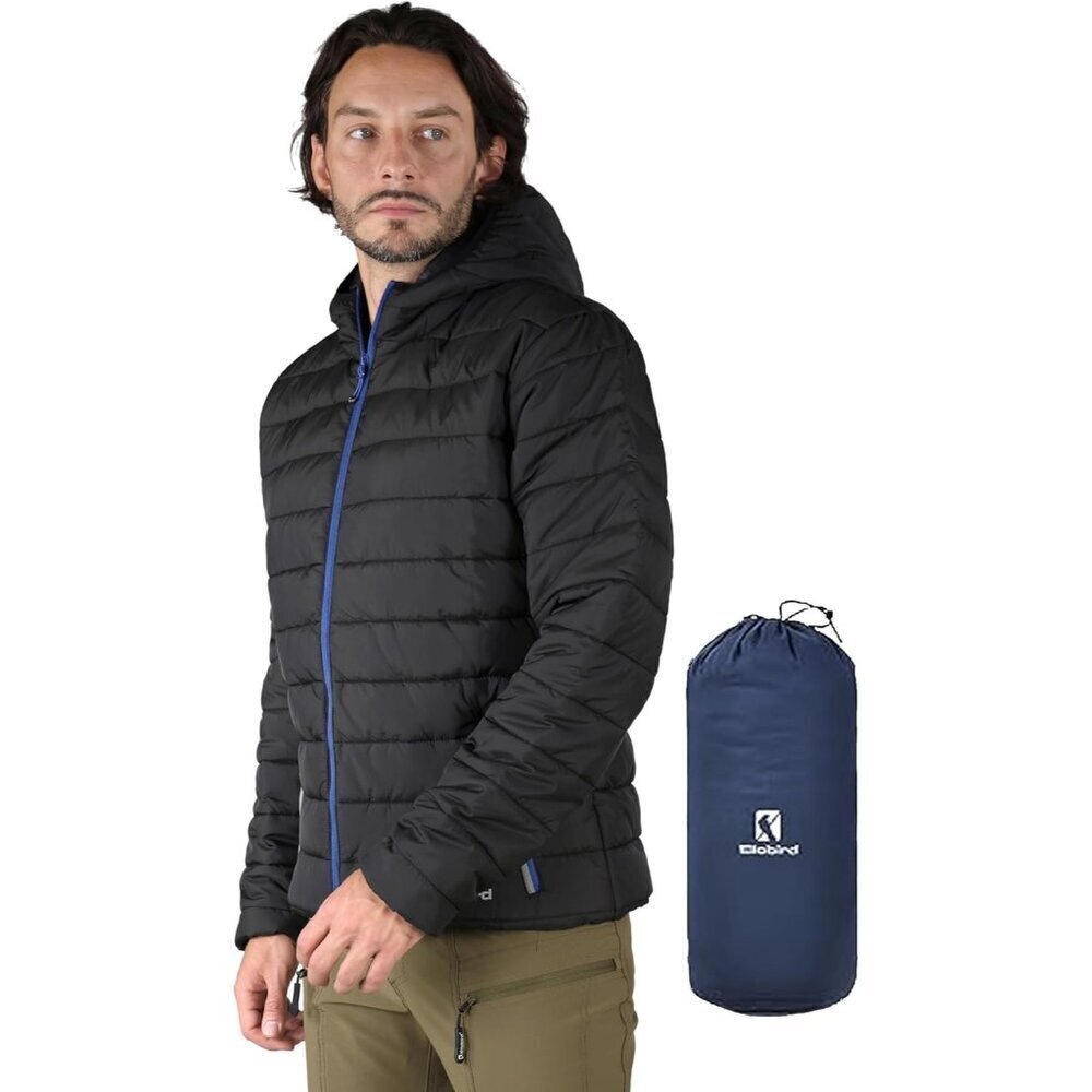 Mens Puffer Coat Men Lightweight Winter Coats Jacket Hood Packable